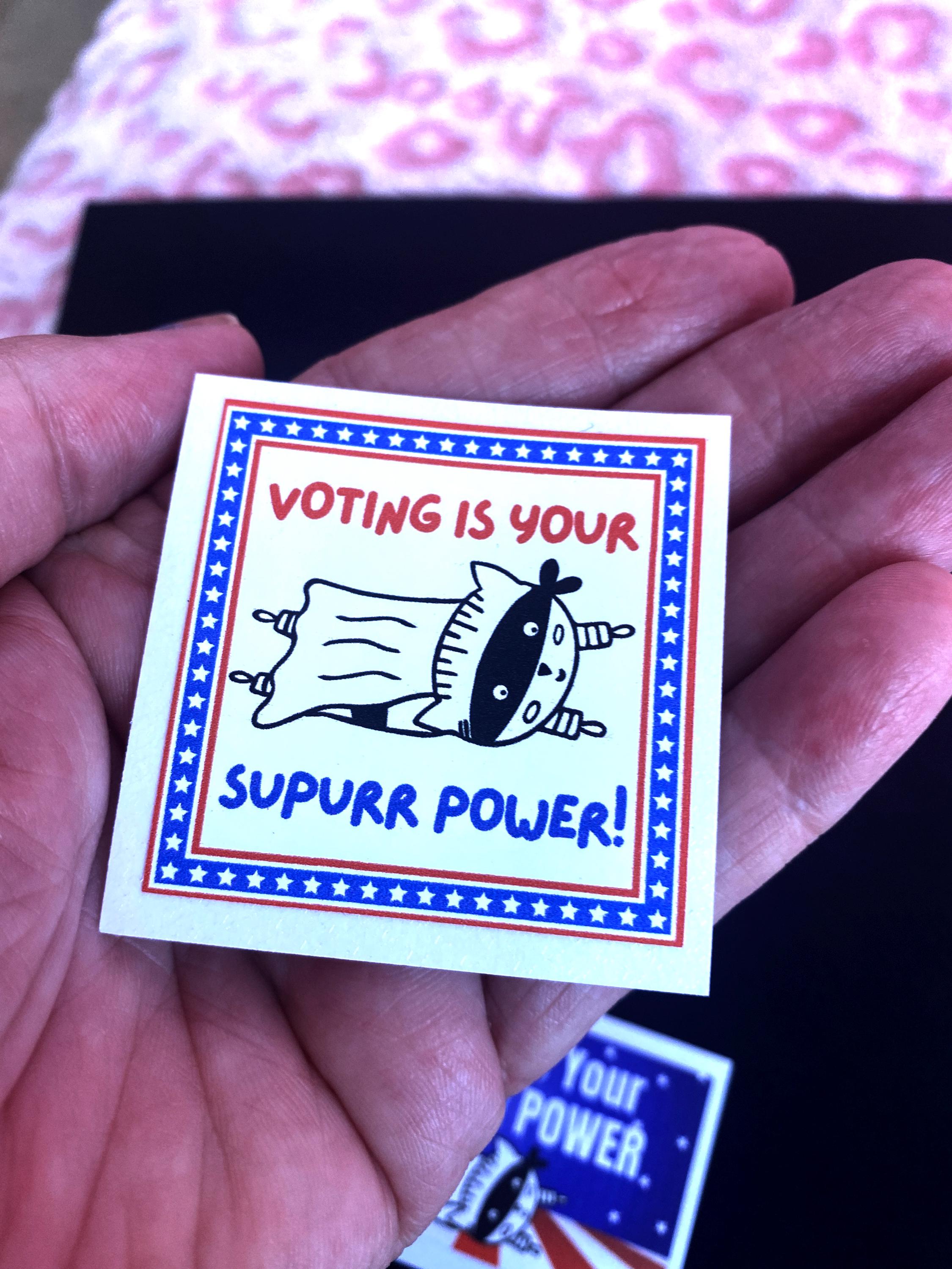 Voting Paper Stickers Voter Sticker Pack - Voting is Your Supurr Power Cat Sticker, Super ...