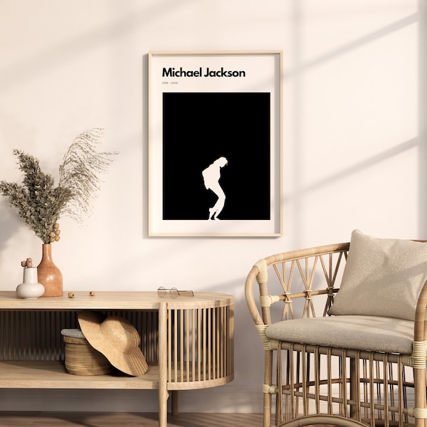 Trendy Minimalist Wall Art Poster, Trendy Aesthetic Print, Music Poster, Michael Jackson Poster, Michael Jackson Wall Art, Music Artist Art,