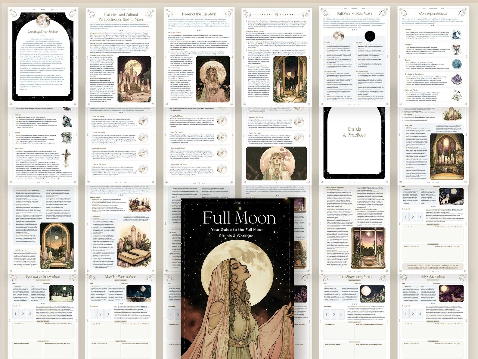 Full Moon Ritual Guide: Wisdom & Workbook (PDF Download) - Etsy
