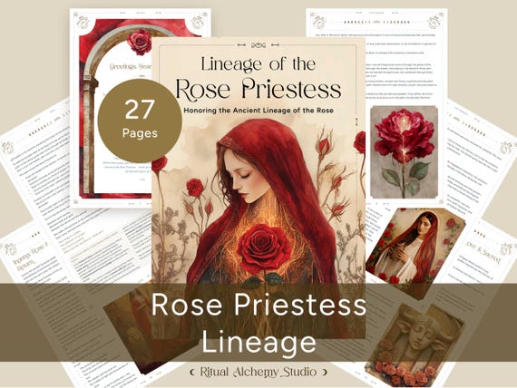 Rose Priestess Lineage Guide: Sacred Feminine Deities (Printable PDF, A4)