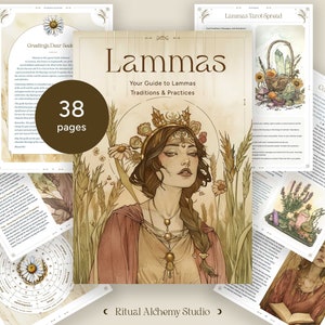 Lammas - Lughnasadh Sabbat Guide with 38 pages | Lammas Rituals and Traditions | Lughnasadh Printable | Grimoire and Book of Shadow Pages
