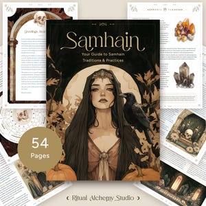 Samhain - Sabbat Führer - 54 Seiten | Vorfahren ehren, Schattenarbeit & Transformation | Samhain Printable | Grimoire und Buch der Schattenseiten