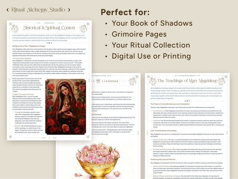 Magdalene With Roses Mary Magdalene - the Rose: Feminine Wisdom and Sacred Rituals (PDF ...