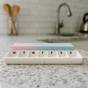 Smooth Texture Slim 3D Printed Pill Case