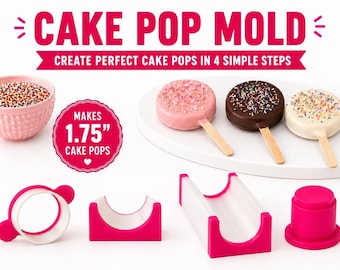 1.75 Inch Round Cake Pop Mold Set, Embossed Cake Pop Maker, Filled Cake Pop Mold, Cake Pop Press, Baking Tool, Cake Decorating