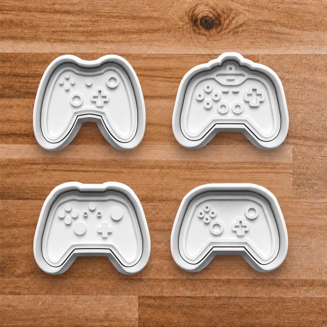 Clay Controllers Video Game Controller Cookie Cutter Set, Gamer Clay Cutter & Stamp ...