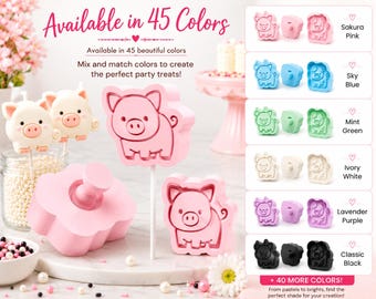 Pig Cake Pop Mold and Cutter Set, Farm Animal Cake Pop Mold, Pig Party Treat Mold, Baby Shower Dessert Mold, Farm Birthday Baking Tool