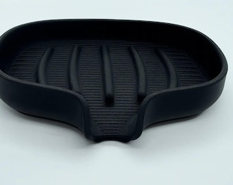 Large Self-Draining Leaf Soap Dish: Quick-Dry, Modern Bathroom Accessory for Kitchen and Shower