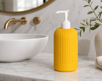 Japandi-Style Soap Dispenser Sleeve | Mrs. Meyer's 12.5 oz Holder | Minimalist Bathroom Decor | Aesthetic Soap Pump Cover