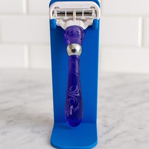 Sleek Single Razor Holder Stand – 3D Printed Bathroom Organizer