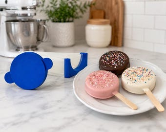 2 Inch Circle Cake Mold Set with Display Stand | Circle Cake Maker Mold and Press | Cake Pop Dessert Tool | Party Treat Mold | Custom Color
