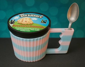 Ice Cream Pint Holder: Sustainable Bioplastic, Ergonomic Grip