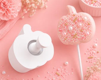 Pumpkin Cake Pop Mold with Pop Press Tool | Pumpkin Shaped Cake Pop Maker | Fall Dessert Mold | Halloween & Thanksgiving Treats