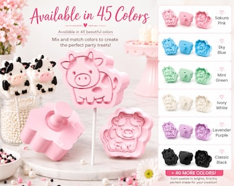 Cow Cake Pop Mold with Cutter and Press | Farm Animal Cake Pop Maker | Cow Party Treat Mold | Chocolate Candy Mold | Birthday Baking Tool