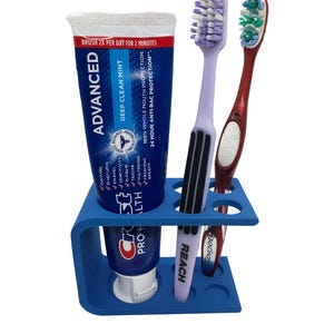 4-Toothbrush & Toothpaste Holder – 3D Printed Bathroom Counter Organizer