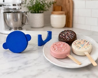 2 Inch Circle Cake Mold Set with Display Stand | Circle Cake Maker Mold and Press | Cake Pop Dessert Tool | Party Treat Mold | Custom Color