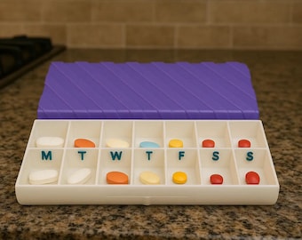 Ridge Texture Duo 3D Printed Pill Case
