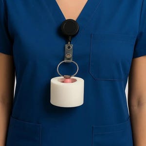Coban Tape Holder for Nurses - 1" Medical Tape Dispenser with Steel Key Ring | EMS, Paramedic, Phlebotomist, Nurse Badge Accessory image 2