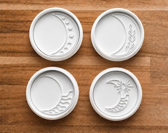 Moon Phases Cookie Cutter & Stamp Set - Celestial Astrology Baking Tool