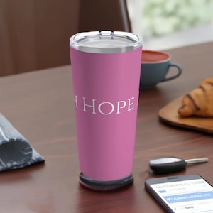 Faith, Hope, and Love Stainless Steel Tumbler/Vacuum Insulated/ Durable/Resistant to Corrosion and Staining/Large 20 Oz. /Commuter&#39;s Choice