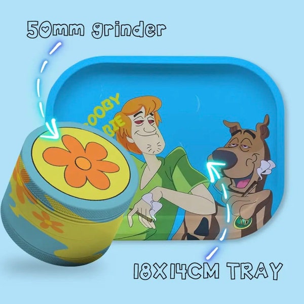 Scooby Doo Rolling Tray | 50MM Grinder, Rolling Tray Accessories