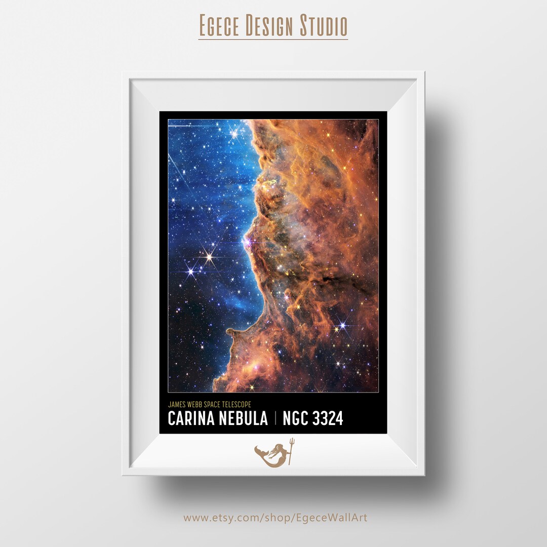 Carina Nebula Poster From Nasas James Webb Space Telescope, Space Print ...