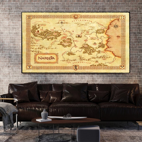 map of narnia, chronicles of narnia, cs lewis, narnia map, narnia art, narnia poster, narnia art print, narnia gift, narnia wallpaper