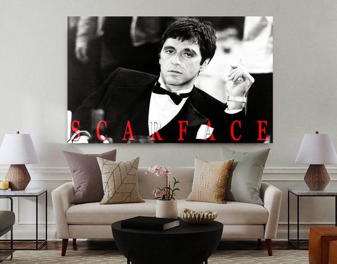 Scarface Poster, Scarface Canvas, Tony Montana, Al Pacino, Scarface Wall Art, Movie Poster Print