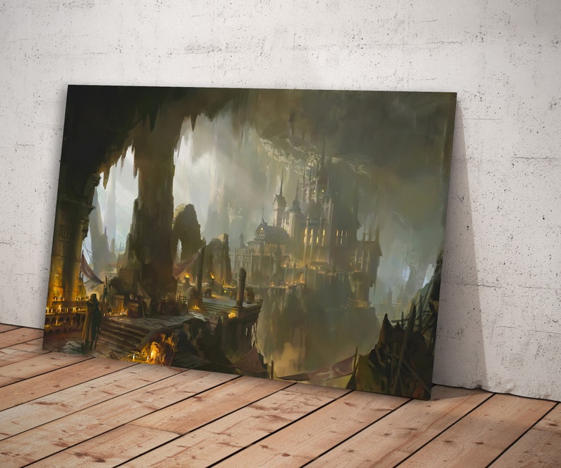 Lotr Wall Art Canvas, Castle Painting, LOTR Canvas, LOTR Painting