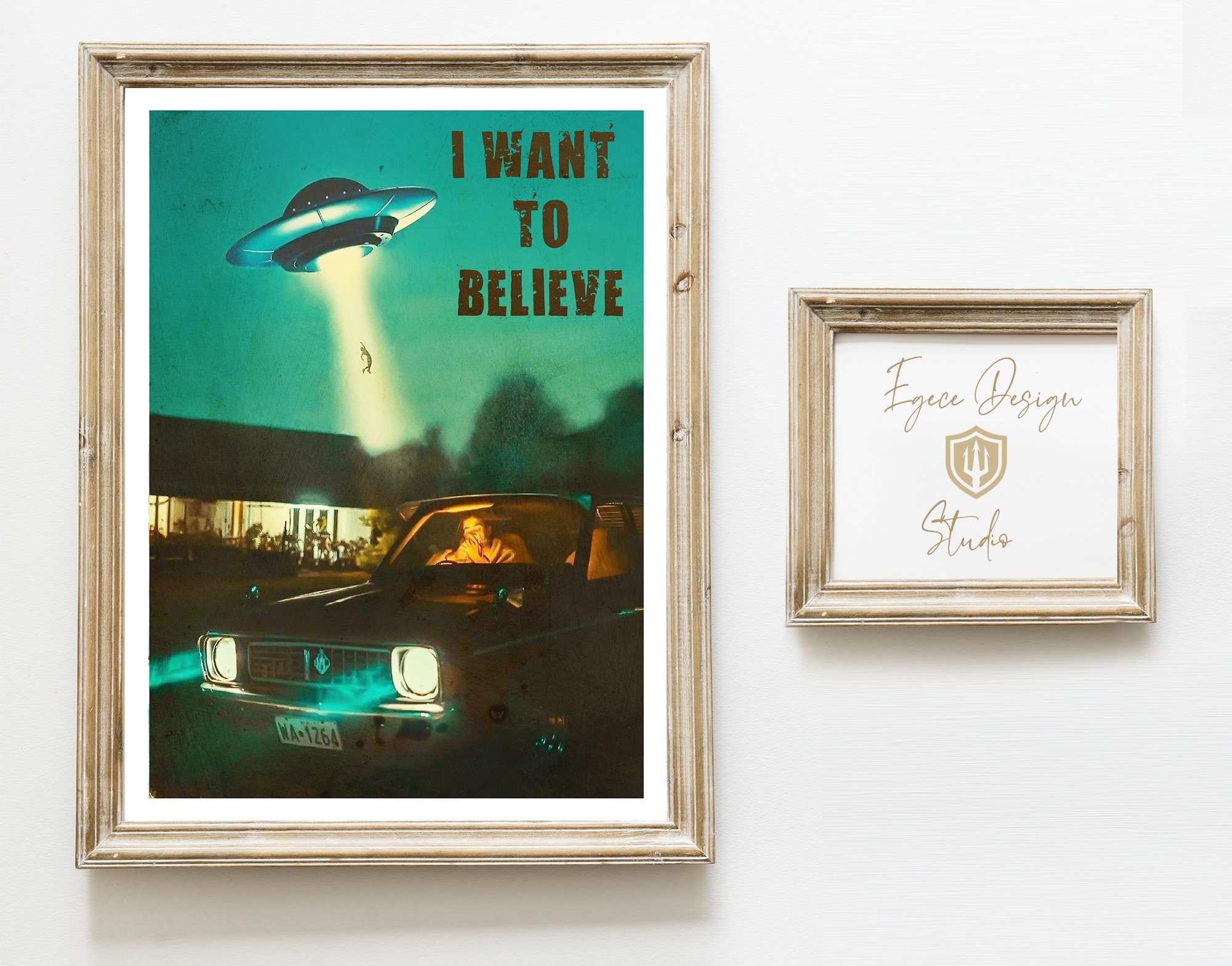 I Want to Believe, Sci-fi Poster, UFO PRINT, I Want to Believe, Sci-fi