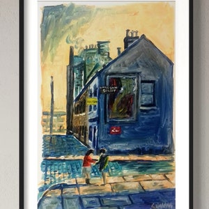Impresión de pintura nostálgica de la ciudad de Belfast - Póster de Belfast - Arte mural de la ciudad de Belfast - Decoración del hogar de Belfast - Belfast antiguo - Regalo para abuela