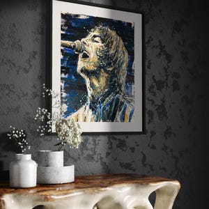 Liam Gallagher print - Liam Gallagher portrait - Liam Gallagher painting - Liam Gallagher art - Oasis artwork - Oasis wall art -Oasis poster