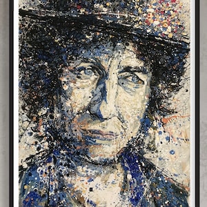 Può includere: Un dipinto astratto colorato di una persona con capelli scuri e un cappello. Il dipinto è realizzato in uno stile che ricorda l'espressionismo, con pennellate audaci e un senso di movimento. Il viso della persona è il punto focale del dipinto, e i suoi occhi sono particolarmente suggestivi.