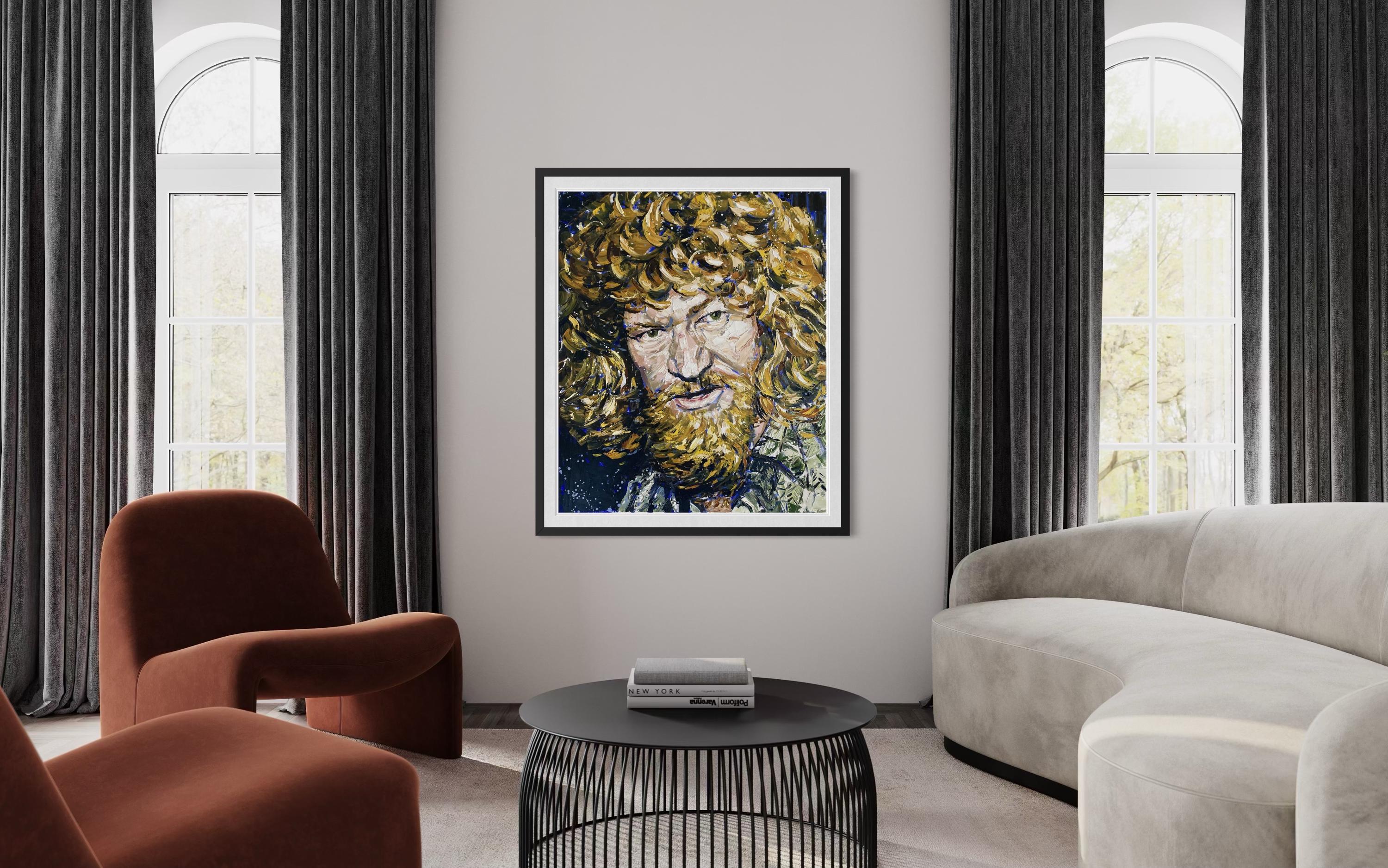Luke Kelly Art Print | Vibrant Luke Kelly Portrait | Colourful