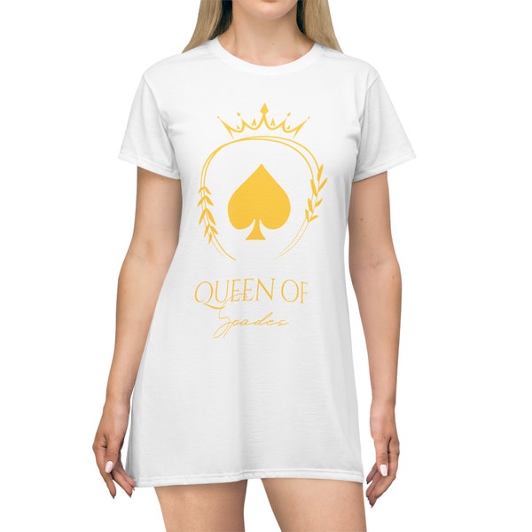 Queen of Spades Hotwife T-Shirt Dress (AOP)