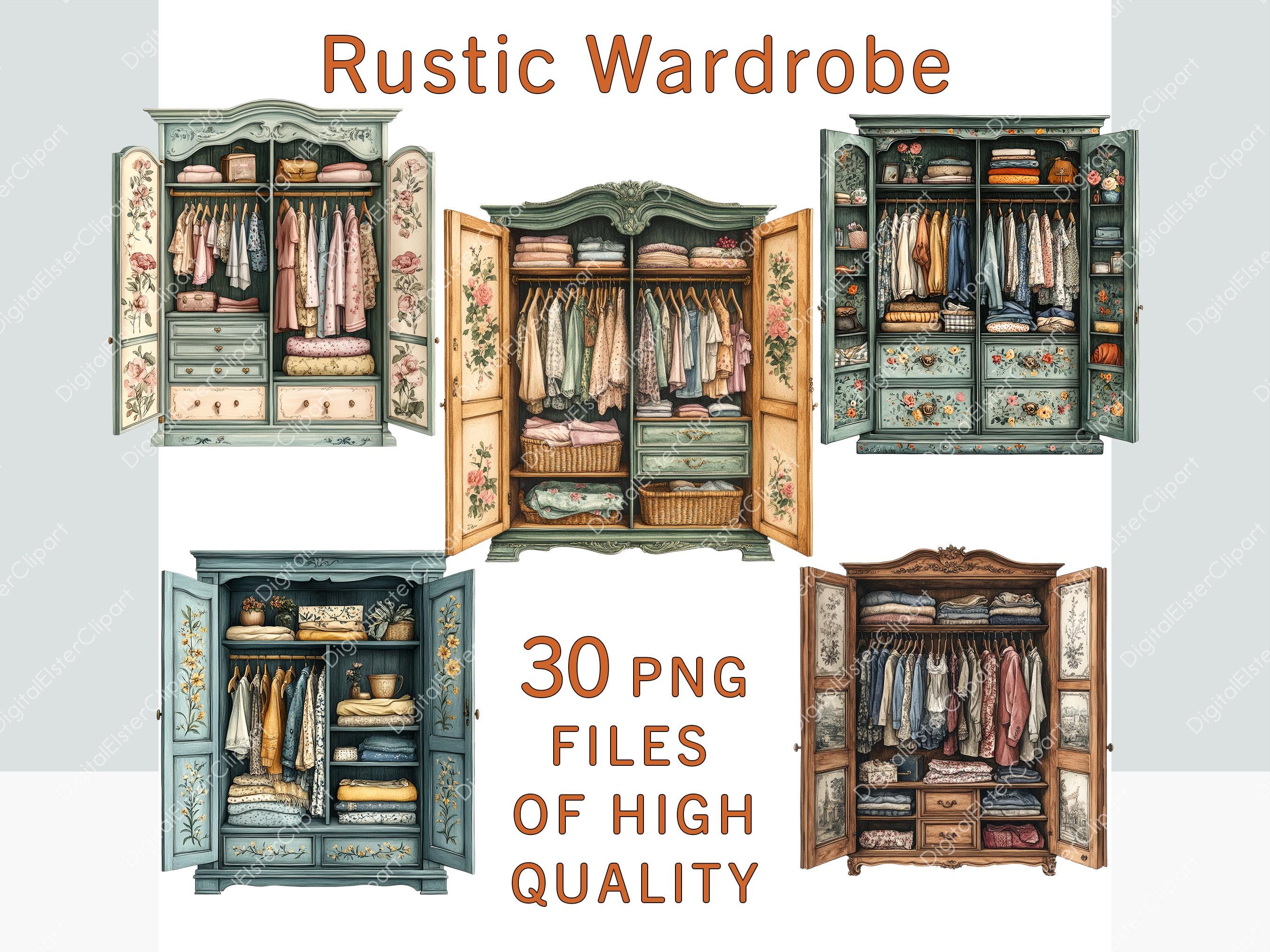 Antique Wardrobe Closet - Etsy