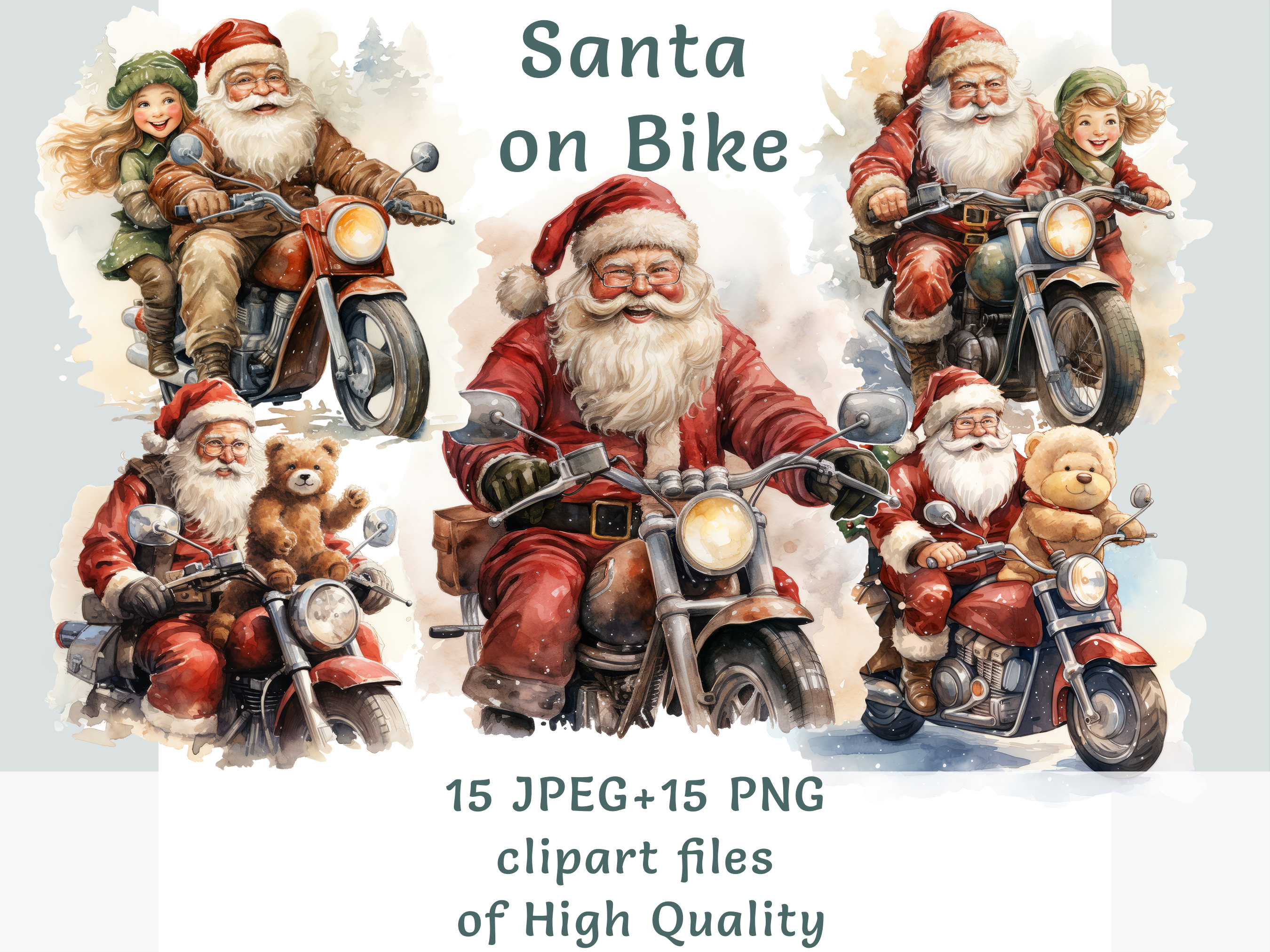 Secret Santa Riding Secret Santa Clip Art