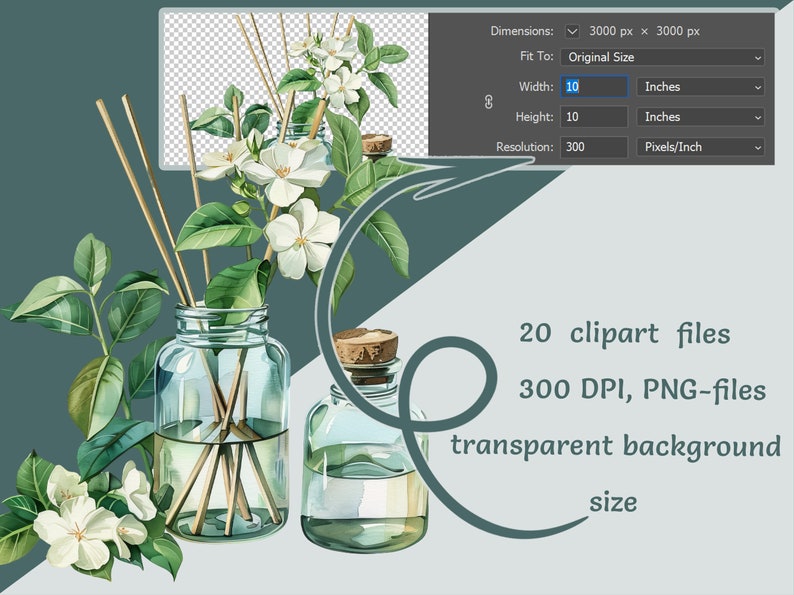 Diffuser Clipart | 20 PNG | Watercolor Scent Clipart | Commercial Use ...