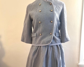 Vintage 1960&#39;s Wool Suit Blue