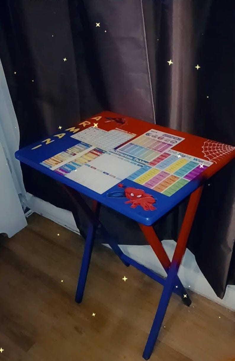 Spoder Man Learning Table Custom Kids Learning Tables - Etsy