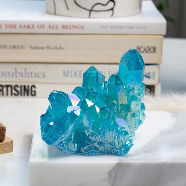 Blauer Quarz Kristall, Aqua Quarz Kristall, Crystal Shop, Crystal Decor, Crystal Display, Quarz, Blauer Kristall, Crystal Cluster