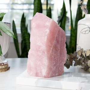 Roca de cuarzo rosa XL, cristal de cuarzo, cuarzo rosa crudo, cristal grande, cristales crudos, rocas y minerales, cuarzo rosa extra grande