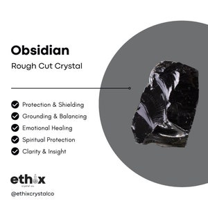 Black Obsidian Crystal, Raw Crystals, Rocks and Minerals, Crystal Display, Crystal Shop, Crystal Decor, Protection Crystals image 10