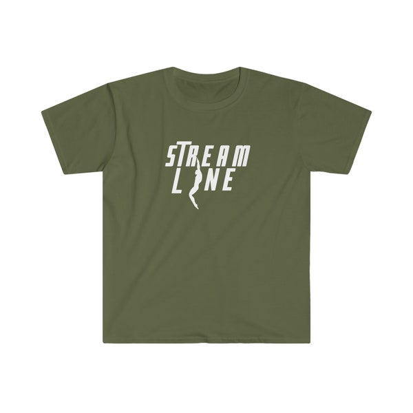 Streamline Unisex Softstyle T-Shirt | Swimming Tee Shirt | Team Shirt | Green Military Tee