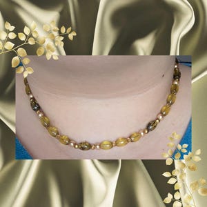 Elegant Green Glass Beaded Necklace
