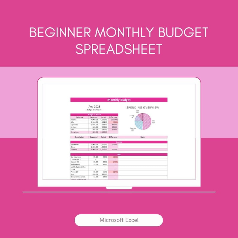 beginner-monthly-budget-spreadsheet-simple-excel-budget-etsy