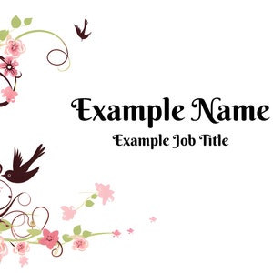 Flower Bird Design Postcard - Letter - Invitation - Business Card