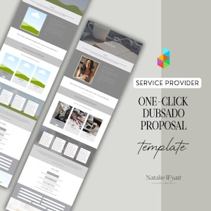 Dubsado Proposal Template for Service Providers | Dubsado Template | Client Onboarding | SMM, VA&#39;s & Coaches | Dubsado Workflow | one click
