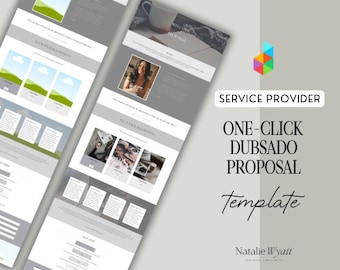Dubsado Proposal Template for Service Providers | Dubsado Template | Client Onboarding | SMM, VA's & Coaches | Dubsado Workflow | one click