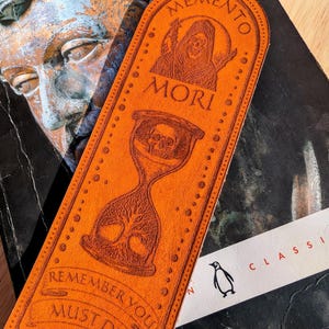 Stoic Leather Bookmark Marcus Aurelius Bookmark Gift for Book Lovers Stoic Bookmark with Marcus Aurelius Leather Bookmark Stoic Gift for him